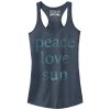Junior_s CHIN UP Peace Love Sun Racerback Tank Top