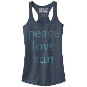 Junior_s CHIN UP Peace Love Sun Racerback Tank Top