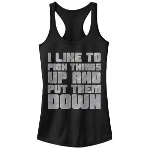 Junior_s CHIN UP Pick Things Up and Put Them Down Racerback Tank Top