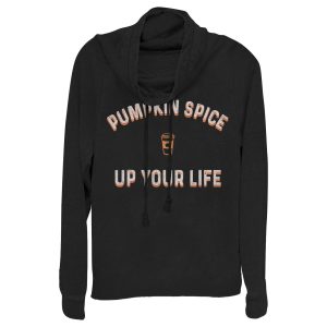 Junior_s CHIN UP Pumpkin Spice Up Your Life Cowl Neck Sweatshirt