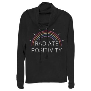 Junior_s CHIN UP Radiate Positivity Rainbow Cowl Neck Sweatshirt