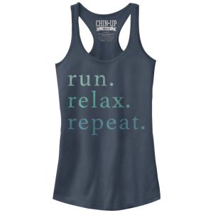 Junior_s CHIN UP Run Relax Repeat Racerback Tank Top