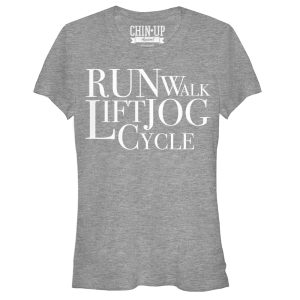 Junior_s CHIN UP Run Walk Lift Jog Cycle T-Shirt