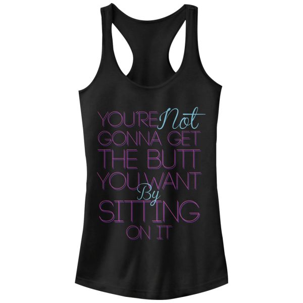 Junior_s CHIN UP Sitting on Your Butt Racerback Tank Top