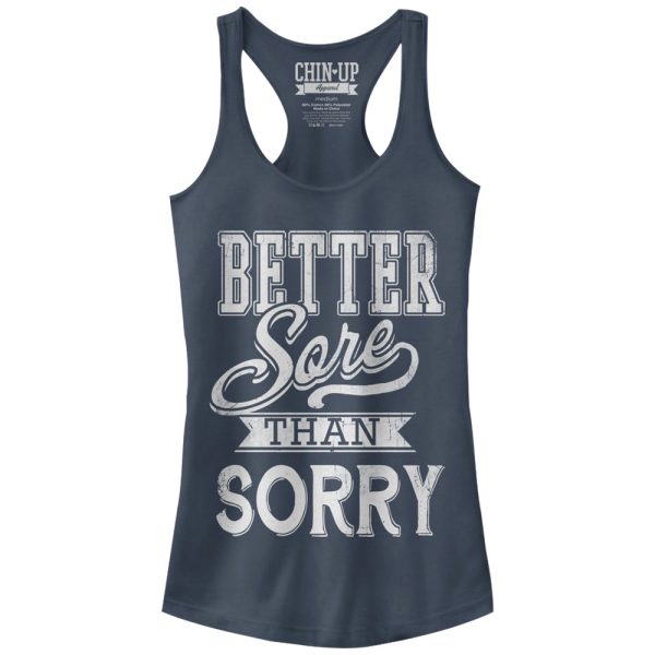 Junior_s CHIN UP Sore Not Sorry Racerback Tank Top