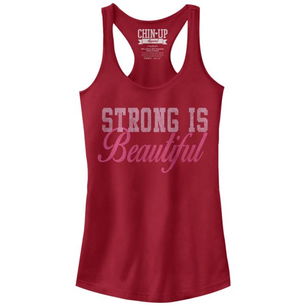 Junior_s CHIN UP Strong is Beautiful Racerback Tank Top