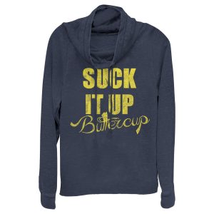 Junior_s CHIN UP Suck it up Buttercup Cowl Neck Sweatshirt