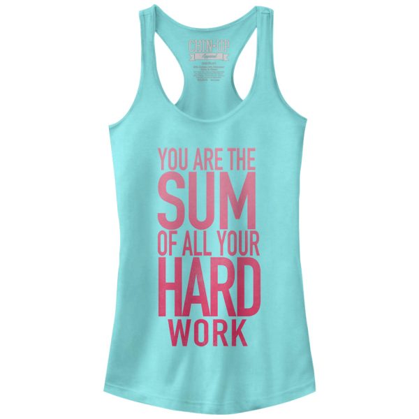 Junior_s CHIN UP Sum of all Your Hard Work Racerback Tank Top