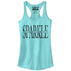 Junior_s CHIN UP Sweat Sparkle Racerback Tank Top