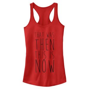 Junior_s CHIN UP That Was Then This is Now Racerback Tank Top