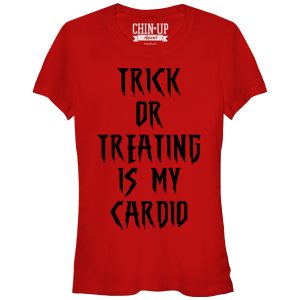 Junior_s CHIN UP Trick or Treating is my Cardio T-Shirt