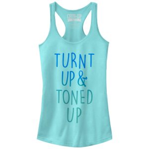 Junior_s CHIN UP Turnt Up and Toned Up Racerback Tank Top