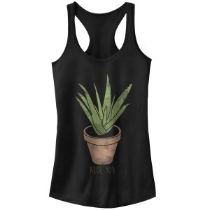 Junior_s CHIN UP Valentine_s Day Aloe You Racerback Tank Top