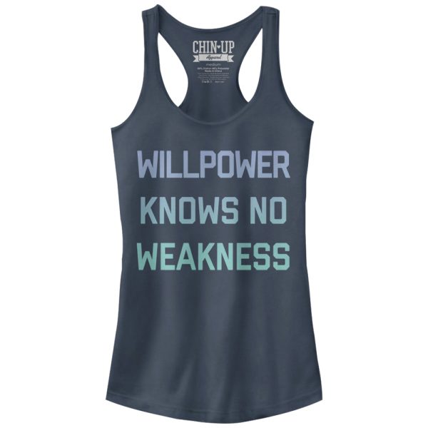 Junior_s CHIN UP Willpower Knows No Weakness Racerback Tank Top