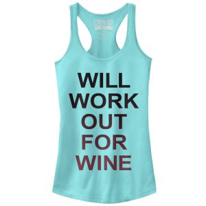 Junior_s CHIN UP Work Out For Wine Racerback Tank Top