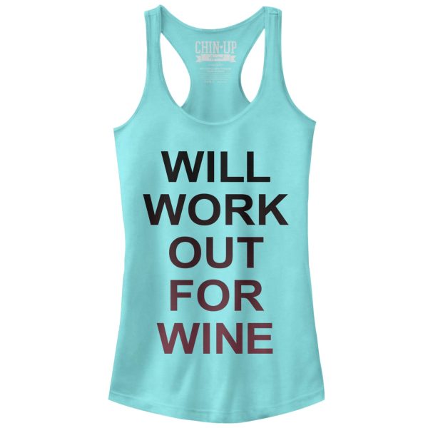 Junior_s CHIN UP Work Out For Wine Racerback Tank Top