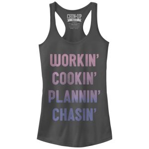 Junior_s CHIN UP Working Cooking Planning Chasing Racerback Tank Top