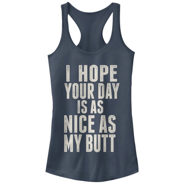 Junior_s CHIN UP Your Day is as Nice as my Butt Racerback Tank Top