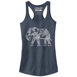 Junior_s CHIN UP Zen Elephant Racerback Tank Top