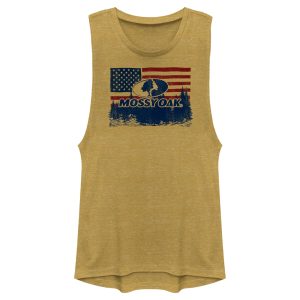 Junior_s Mossy Oak American Flag Landscape Logo Festival Muscle Tee