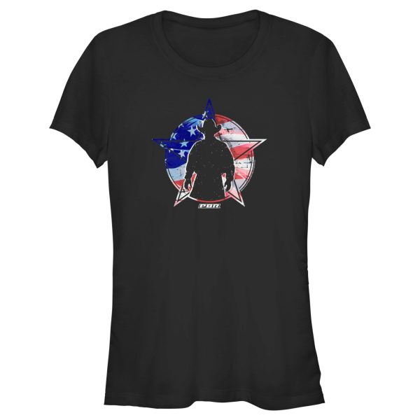 Junior_s Professional Bull Riders American Flag Cowboy Silhouette T-Shirt