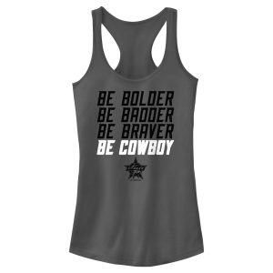 Junior_s Professional Bull Riders Be Bolder Be Badder Be Braver Be Cowboy Racerback Tank Top