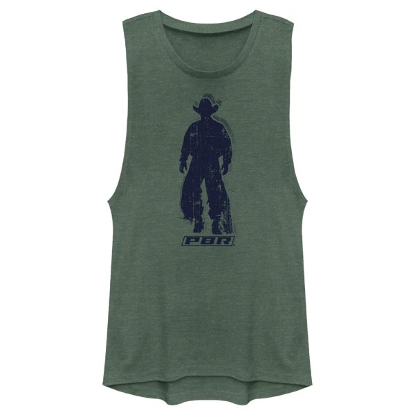 Junior_s Professional Bull Riders Distressed Cowboy Silhouette Festival Muscle Tee