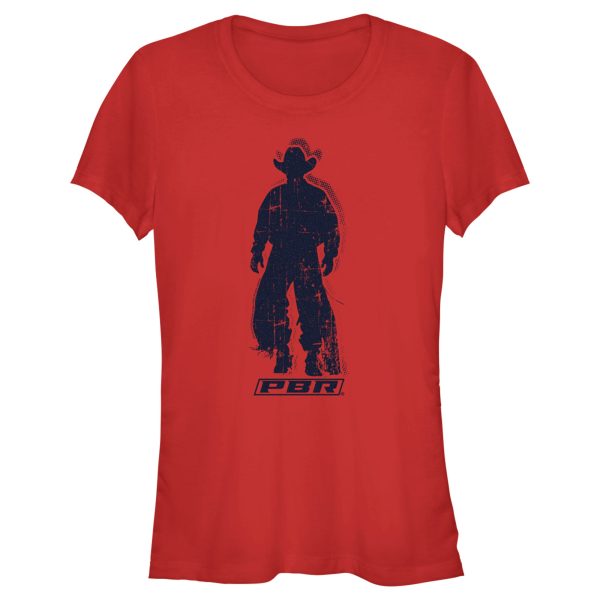 Junior_s Professional Bull Riders Distressed Cowboy Silhouette T-Shirt