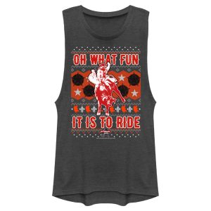 Junior_s Professional Bull Riders Oh What Fun it is to Ride Sweater Print Festival Muscle Tee