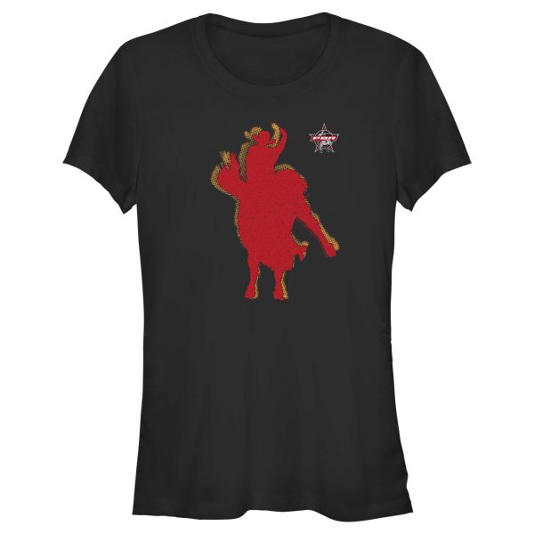 Junior_s Professional Bull Riders Red Cowboy Silhouette T-Shirt