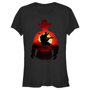 Junior_s Professional Bull Riders Sunset Cowboy Silhouette T-Shirt