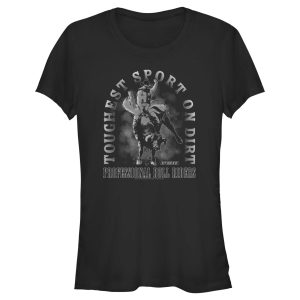 Junior_s Professional Bull Riders Toughest Sport on Dirt Black and White T-Shirt