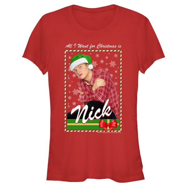 Junior’s Backstreet Boys Nick All I Want for Christmas T-Shirt