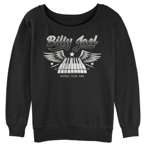 Junior’s Billy Joel World Tour 1984 Black and White Sweatshirt