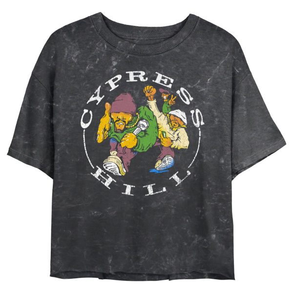 Junior’s Cypress Hill 90s Distressed Animated Logo T-Shirt