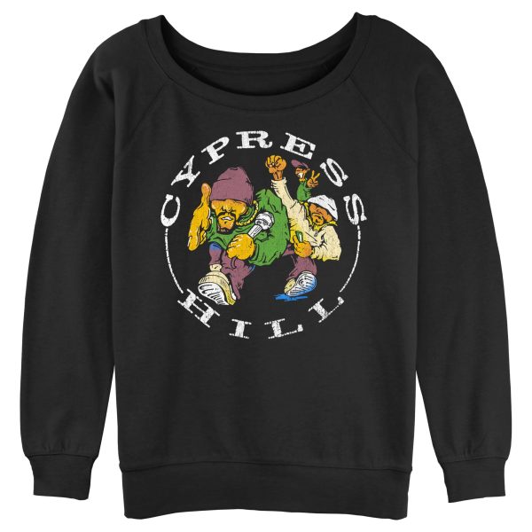 Junior’s Cypress Hill 90s Distressed Logo Sweatshirt