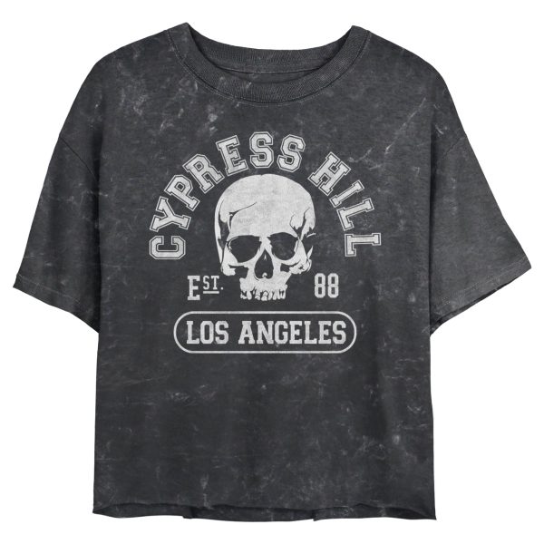 Junior’s Cypress Hill Distressed Skull Logo T-Shirt