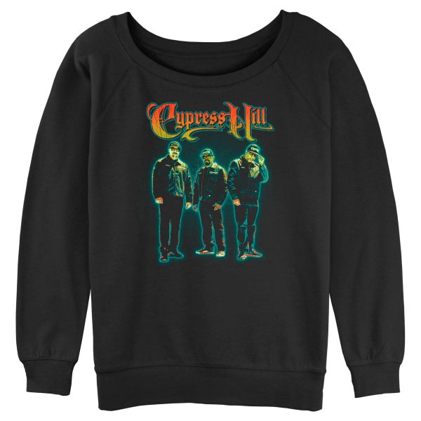 Junior’s Cypress Hill Distressed Trio Logo Sweatshirt