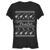Junior’s Fender Christmas Black and White Logo T-Shirt