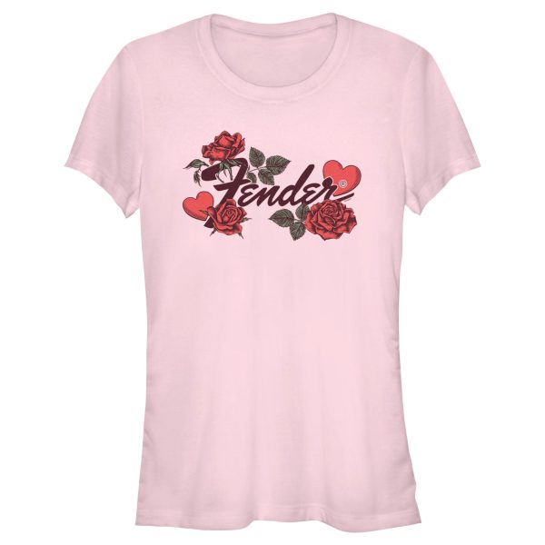 Junior’s Fender Valentine Hearts and Roses T-Shirt