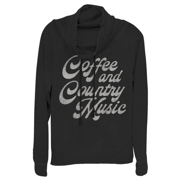 Junior’s Lost Gods Coffee and Country Coffee Cowl Neck Sweatshirt