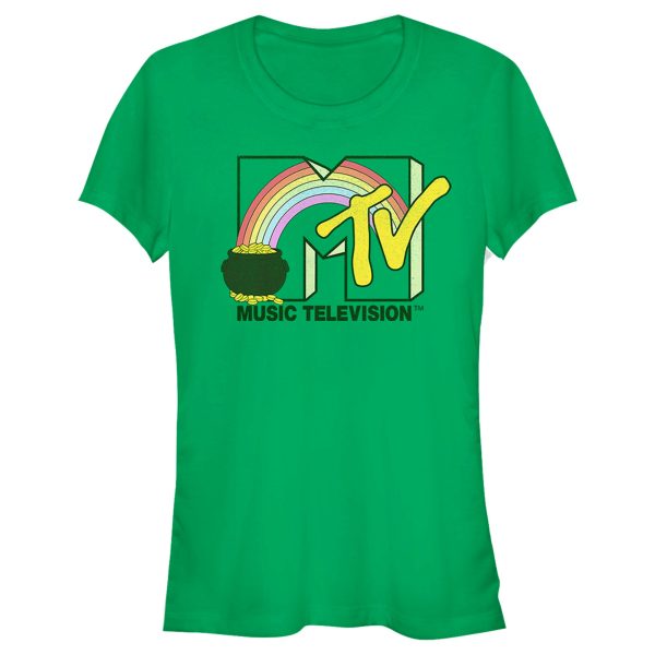 Junior’s MTV St. Patrick’s Day Pot of Gold Logo T-Shirt