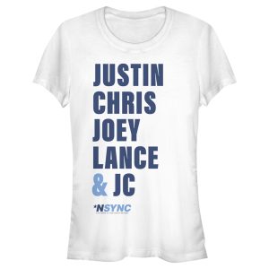 Junior’s NSYNC Band Name Stack T-Shirt