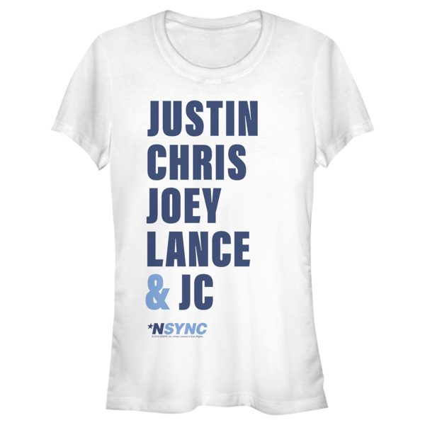 Junior’s NSYNC Band Name Stack T-Shirt