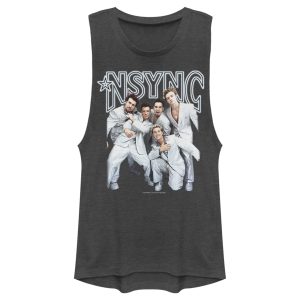 Junior’s NSYNC Iconic White Suits Festival Muscle Tee