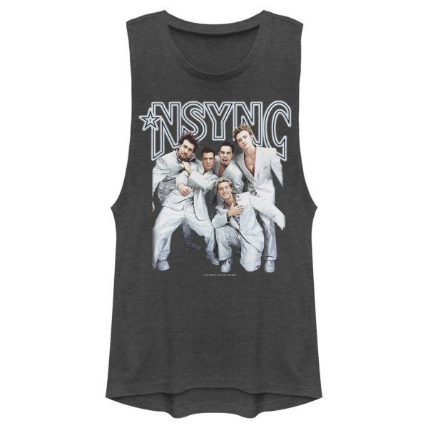 Junior’s NSYNC Iconic White Suits Festival Muscle Tee