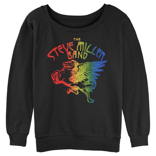 Junior’s Steve Miller Band Rainbow Pegasus Logo Sweatshirt