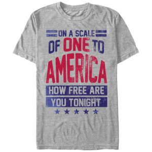 Men_s CHIN UP 4th of July America How Free are You Tonight T-Shirt