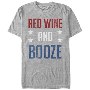 Men_s CHIN UP 4th of July Wine and Booze T-Shirt