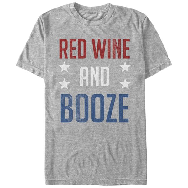 Men_s CHIN UP 4th of July Wine and Booze T-Shirt